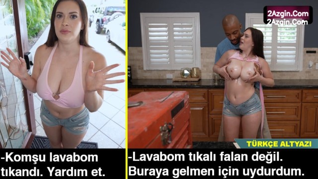 Lavabosu tıkandığında yardımcı olmasını istediği zenci adamla mutfakta sikişti