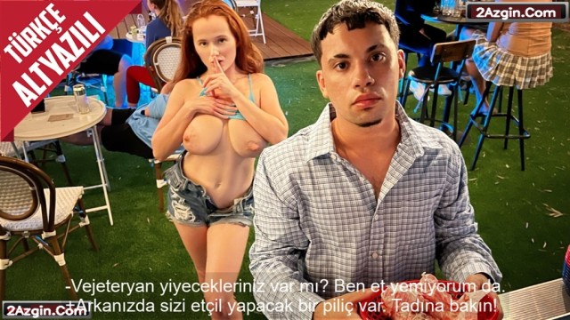 Verdiği yemek partisinde genç adama memelerini yalattı